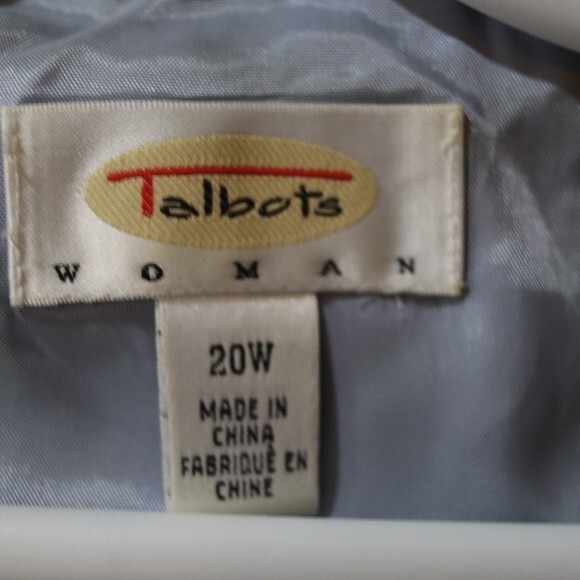 Talbots Gray Embroidered Floral Shift Dress Plus Size 20W Elegant Flowy Chic - Picture 13 of 16